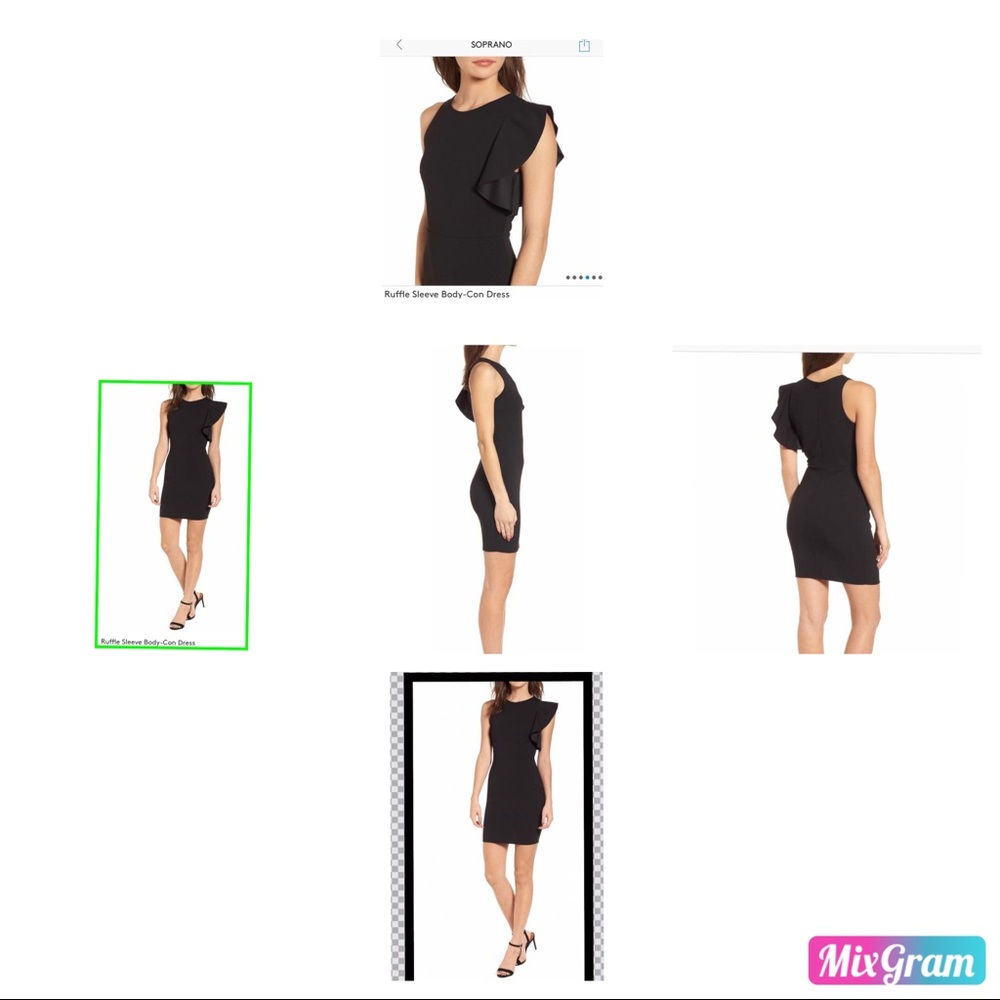 🎊SOPRANO RUFFLE SLEEVE BODY-CON DRESSES XS & S 🎊